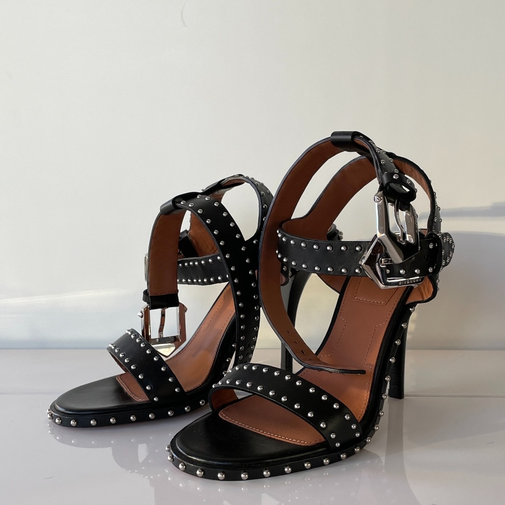 Black Studded Leather Givenchy Sandal